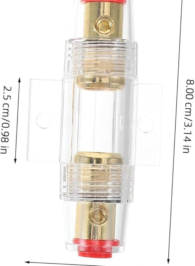 GLEAVI 60A AGU Inline Fuse Holder Transparent Car Audio Amplifier System - Image 2